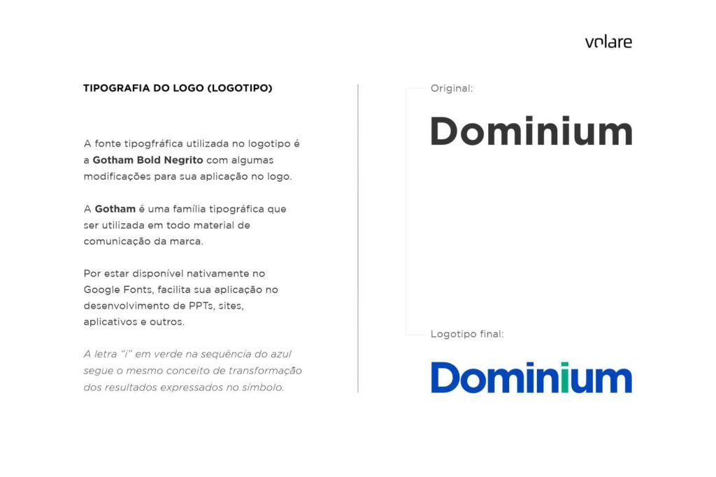 Tipografia do Logo Dominium