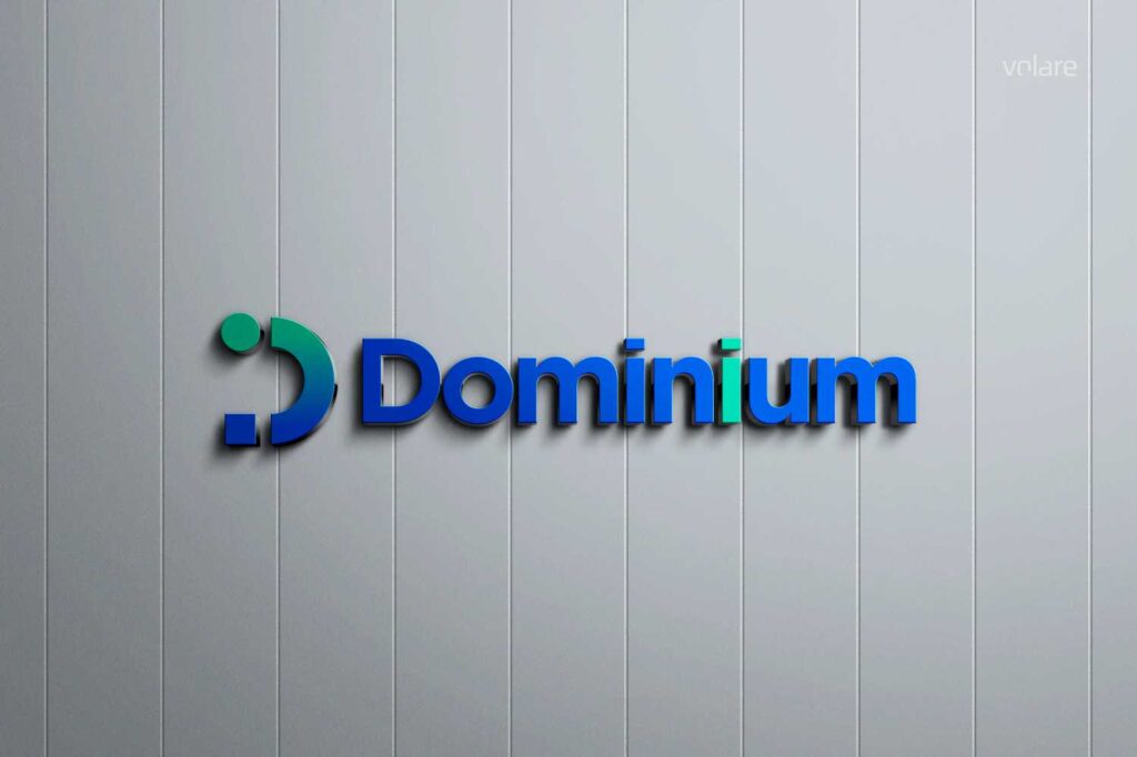 Logo Oficial Dominium em Relevo